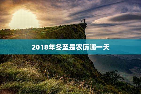 2018年冬至是农历哪一天