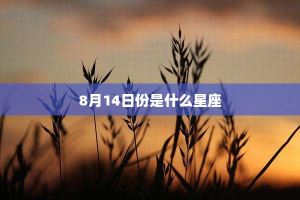 8月14日份是什么星座