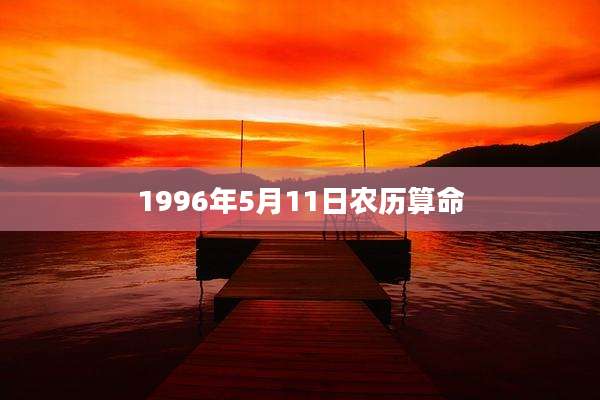 1996年5月11日农历算命