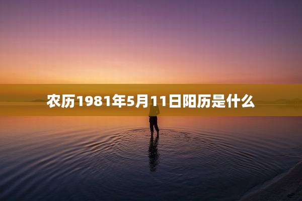 农历1981年5月11日阳历是什么