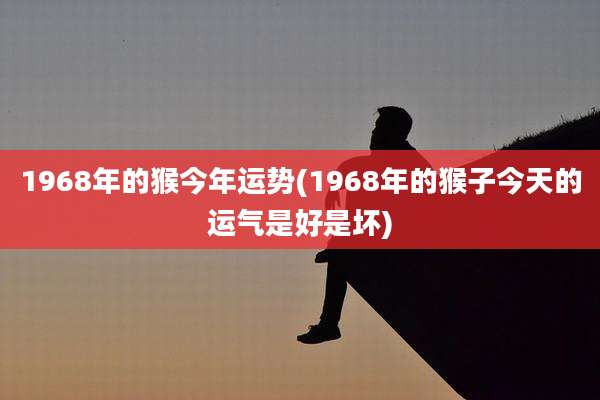 1968年的猴今年运势(1968年的猴子今天的运气是好是坏)