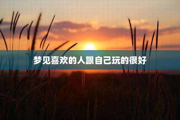 梦见喜欢的人跟自己玩的很好