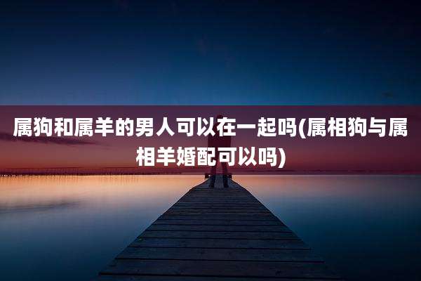 属狗和属羊的男人可以在一起吗(属相狗与属相羊婚配可以吗)