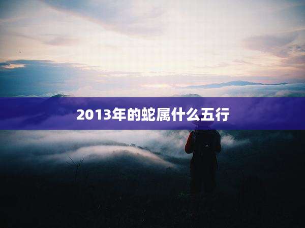 2013年的蛇属什么五行