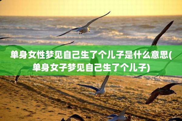 单身女性梦见自己生了个儿子是什么意思(单身女子梦见自己生了个儿子)