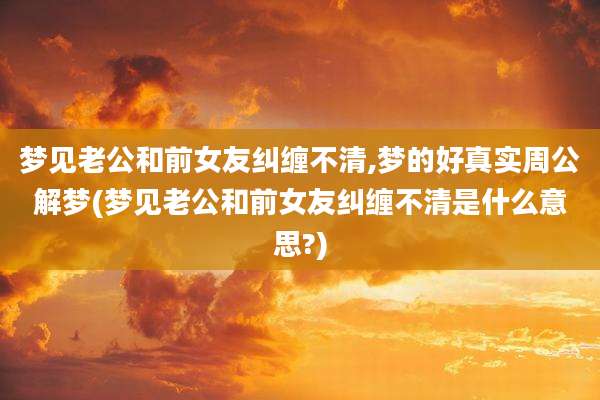 梦见老公和前女友纠缠不清,梦的好真实周公解梦(梦见老公和前女友纠缠不清是什么意思?)