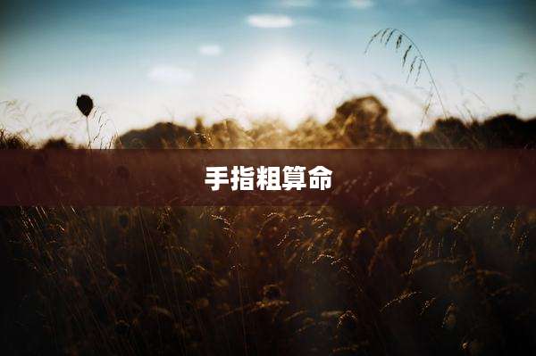 手指粗算命