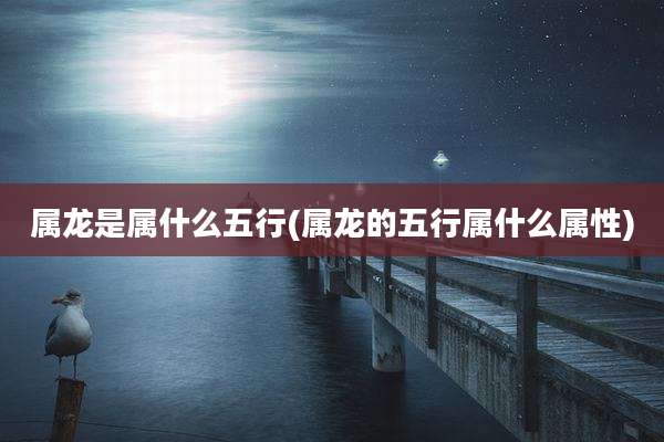 属龙是属什么五行(属龙的五行属什么属性)