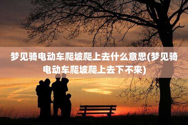 梦见骑电动车爬坡爬上去什么意思(梦见骑电动车爬坡爬上去下不来)