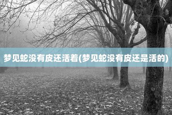 梦见蛇没有皮还活着(梦见蛇没有皮还是活的)