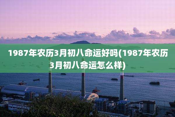1987年农历3月初八命运好吗(1987年农历3月初八命运怎么样)