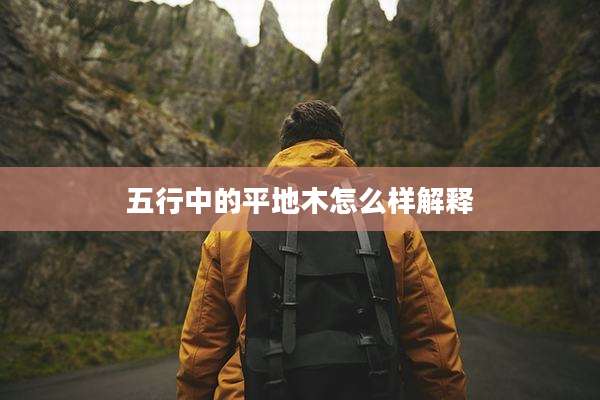 五行中的平地木怎么样解释
