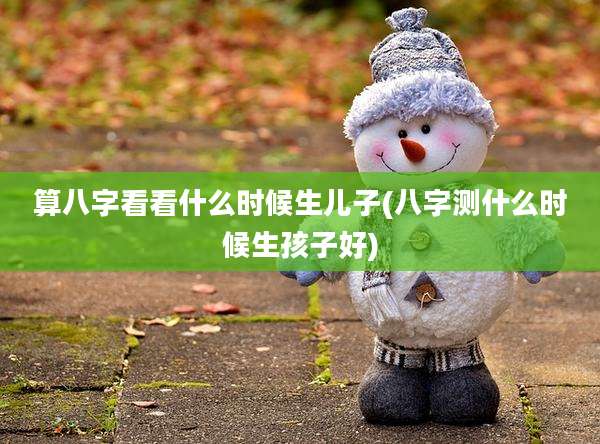算八字看看什么时候生儿子(八字测什么时候生孩子好)