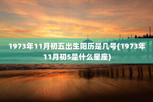 1973年11月初五出生阳历是几号(1973年11月初5是什么星座)