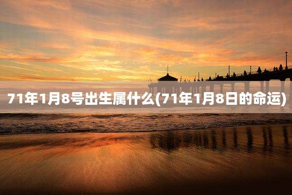 71年1月8号出生属什么(71年1月8日的命运)