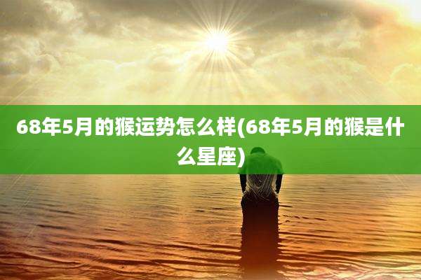 68年5月的猴运势怎么样(68年5月的猴是什么星座)
