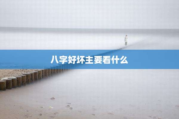 八字好坏主要看什么