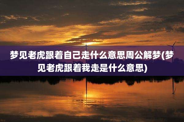 梦见老虎跟着自己走什么意思周公解梦(梦见老虎跟着我走是什么意思)