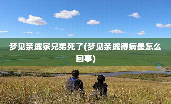 梦见亲戚家兄弟死了(梦见亲戚得病是怎么回事)
