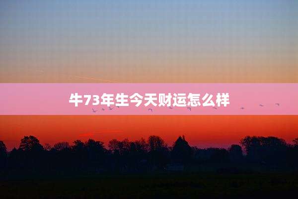 牛73年生今天财运怎么样