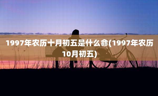 1997年农历十月初五是什么命(1997年农历10月初五)