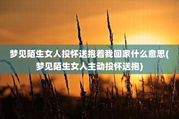 梦见陌生女人投怀送抱着我回家什么意思(梦见陌生女人主动投怀送抱)