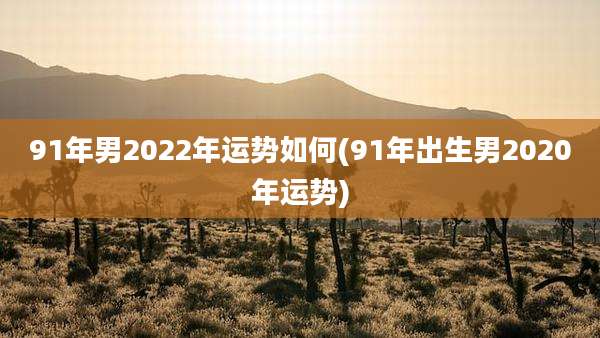 91年男2022年运势如何(91年出生男2020年运势)