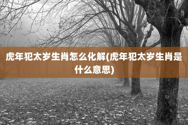 虎年犯太岁生肖怎么化解(虎年犯太岁生肖是什么意思)