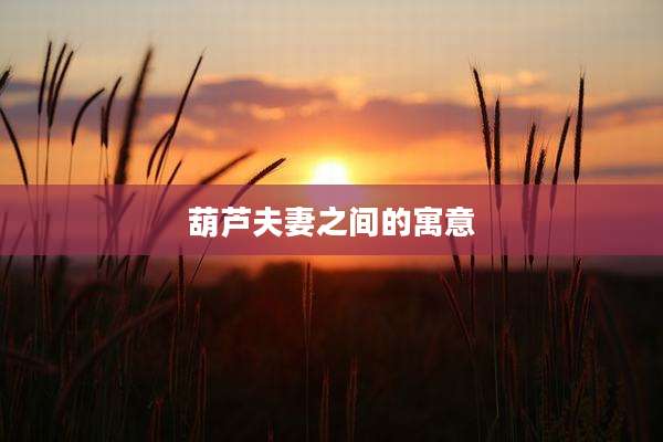 葫芦夫妻之间的寓意