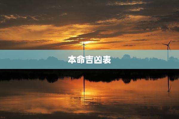 本命吉凶表
