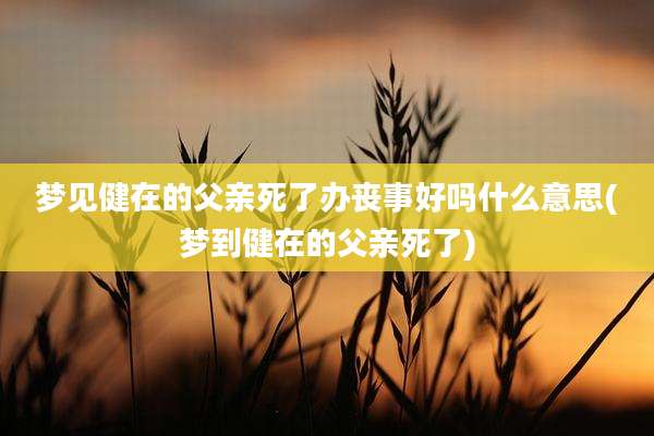 梦见健在的父亲死了办丧事好吗什么意思(梦到健在的父亲死了)