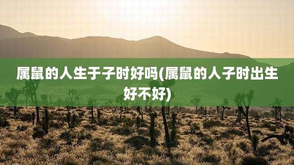 属鼠的人生于子时好吗(属鼠的人子时出生好不好)