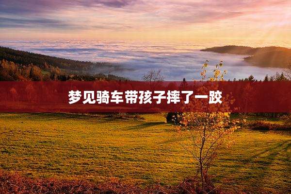 梦见骑车带孩子摔了一跤