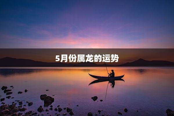 5月份属龙的运势