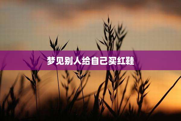 梦见别人给自己买红鞋