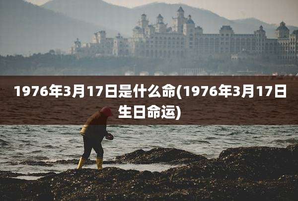 1976年3月17日是什么命(1976年3月17日生日命运)