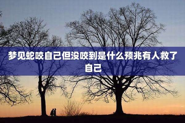 梦见蛇咬自己但没咬到是什么预兆有人救了自己
