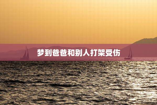 梦到爸爸和别人打架受伤