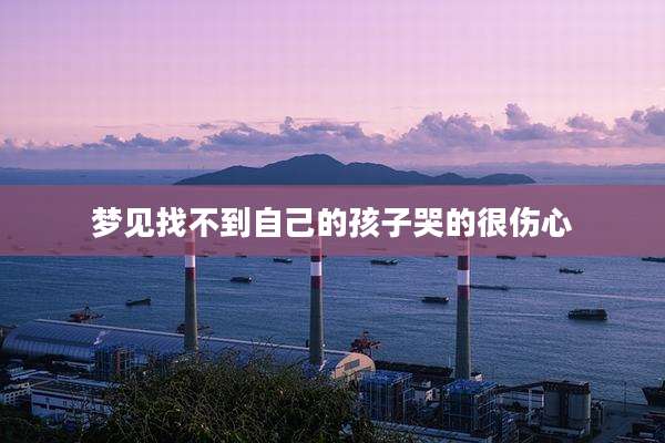 梦见找不到自己的孩子哭的很伤心