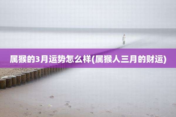 属猴的3月运势怎么样(属猴人三月的财运)