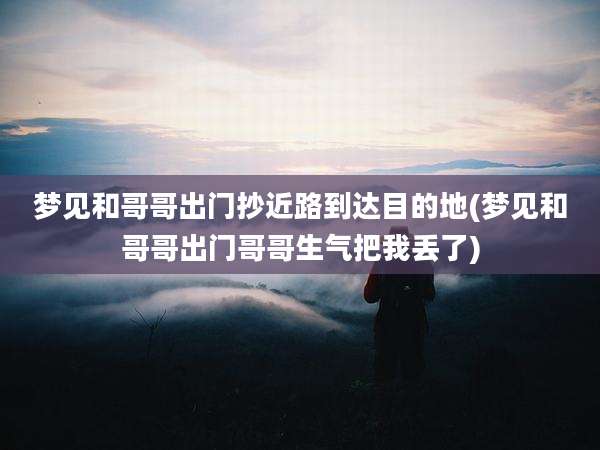 梦见和哥哥出门抄近路到达目的地(梦见和哥哥出门哥哥生气把我丢了)