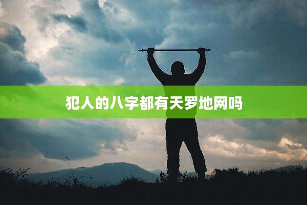 犯人的八字都有天罗地网吗