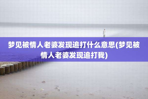 梦见被情人老婆发现追打什么意思(梦见被情人老婆发现追打我)
