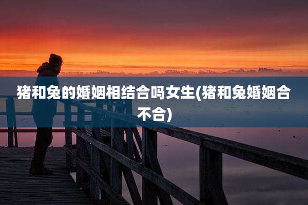 猪和兔的婚姻相结合吗女生(猪和兔婚姻合不合)