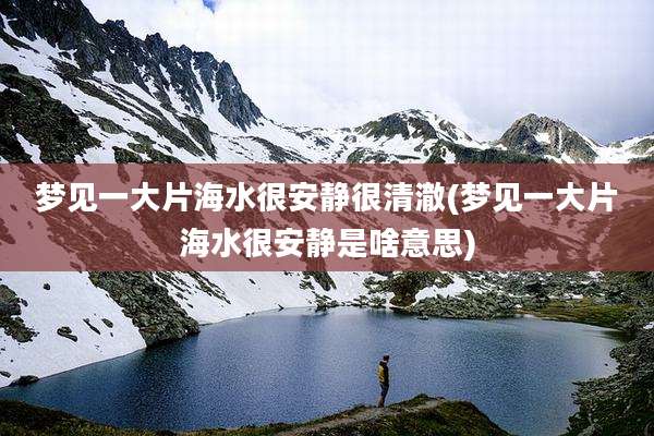 梦见一大片海水很安静很清澈(梦见一大片海水很安静是啥意思)