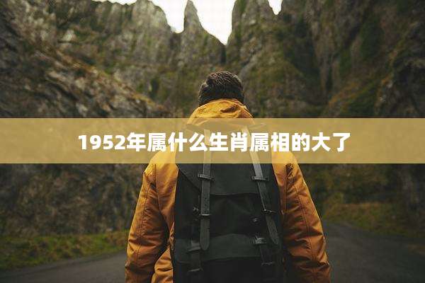 1952年属什么生肖属相的大了