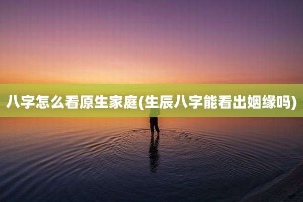 八字怎么看原生家庭(生辰八字能看出姻缘吗)