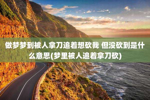 做梦梦到被人拿刀追着想砍我 但没砍到是什么意思(梦里被人追着拿刀砍)