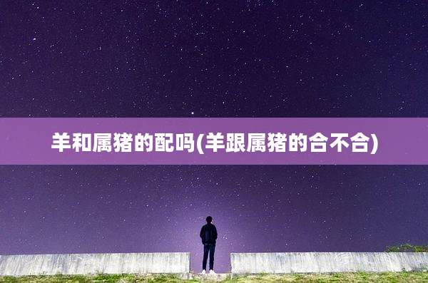羊和属猪的配吗(羊跟属猪的合不合)