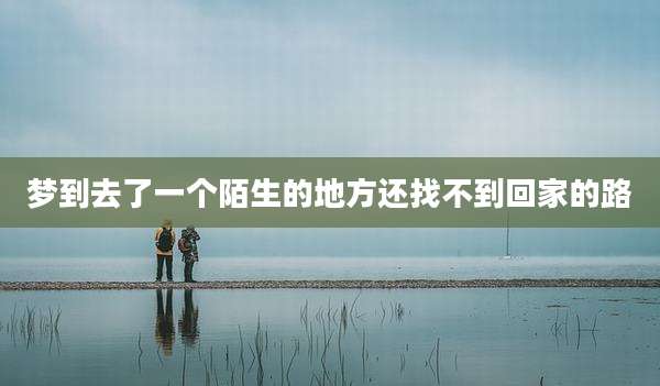 梦到去了一个陌生的地方还找不到回家的路